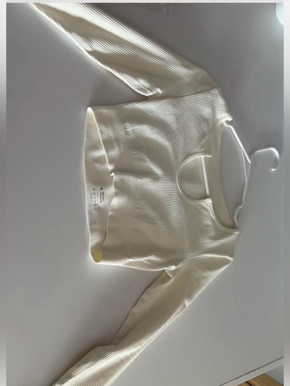 Ribbed Scoop-Neck Women's Sweater - Cream